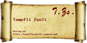Tempfli Zsolt névjegykártya